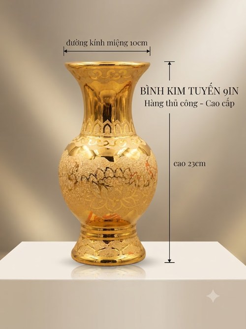 Bình kim tuyến 9in