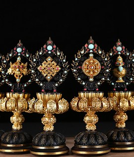 bộ 8 món cát tường đồng đẹp