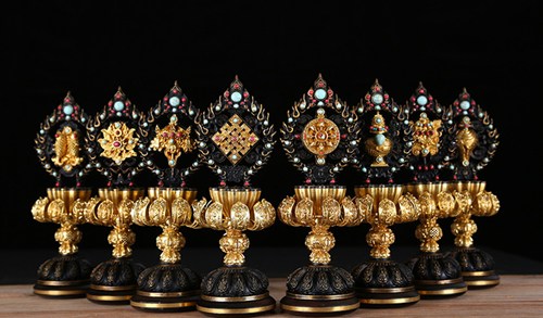 bộ 8 món cát tường đồng đẹp