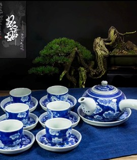 Bộ ấm chén long ẩn ngang