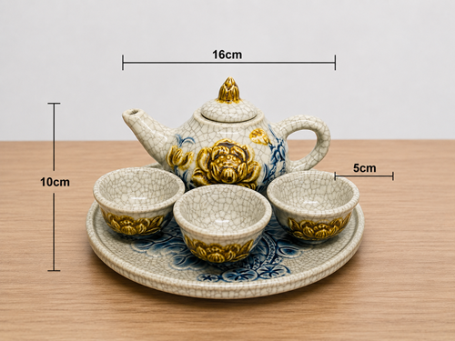 Bộ ấm cúng chén 3 men rạn