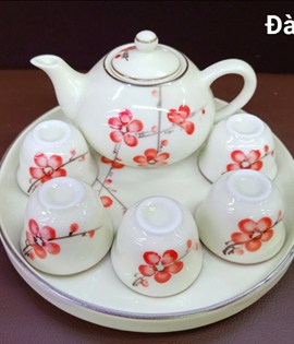 Bộ hoa mặt trời - đào đỏ