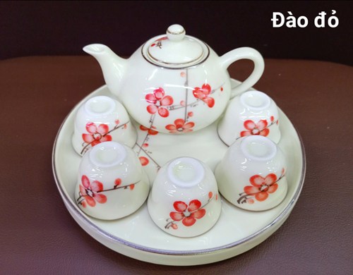 Bộ hoa mặt trời - đào đỏ