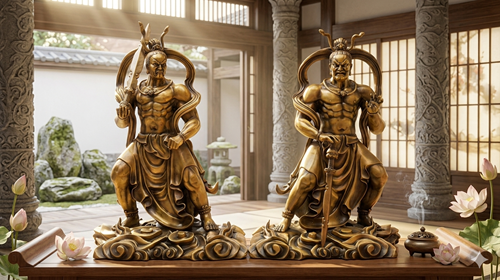 BỘ KIM CANG HỘ PHÁP NÂU 32CM