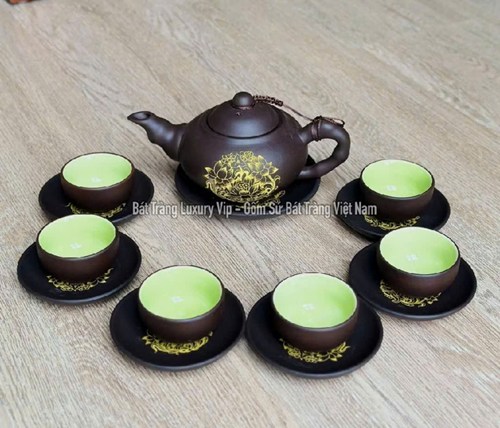 Bộ nhỡ đen sen vàng tách lót