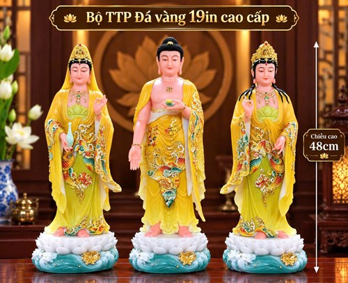 BỘ TAM THÁNH ĐÁ VÀNG 19IN CAO CẤP