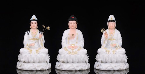 Bộ tam thế phật đá 029 30 XBMJ