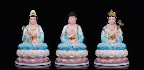 Bộ tam thế phật đá  SP040 30 XB
