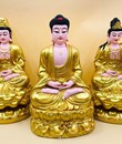 Bộ Tam Thế Phật Ngồi 3T vàng