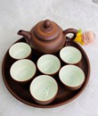 Bộ trà đất đỏ khay tròn 2