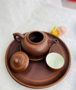Bộ trà đất đỏ khay tròn 2