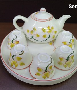 Bộ trà hoa mặt trời -sen xanh