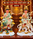 bộ văn thù phổ hiền 88cm - đá đài loan cao cấp