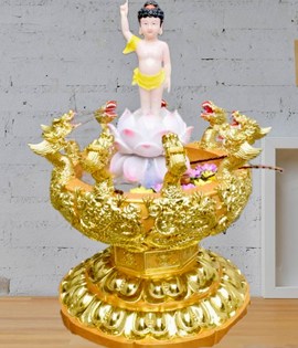 bồn tắm phật vàng 88cm