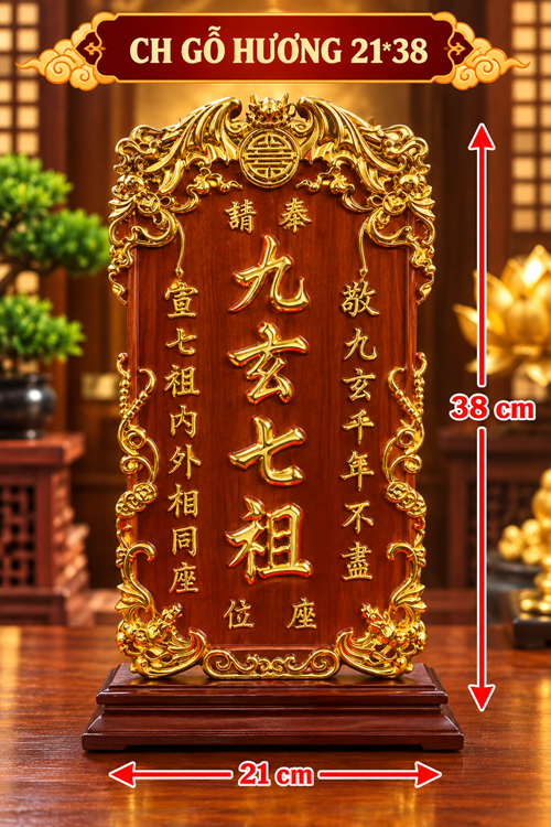 Bv Cửu Huyền Gỗ Hương 21*38 Tàu
