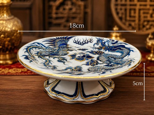 Mâm Bồng Vàng Nổi Lam F18