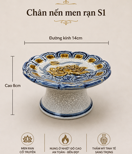 chân nến men rạn s1