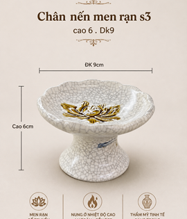 chân nến men rạn s3