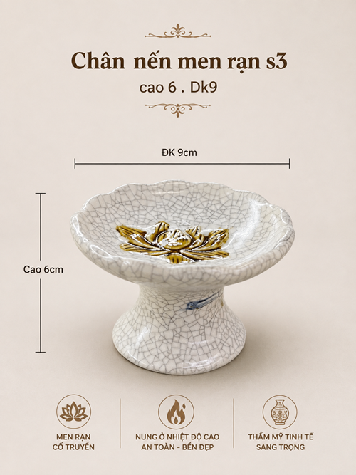 chân nến men rạn s3