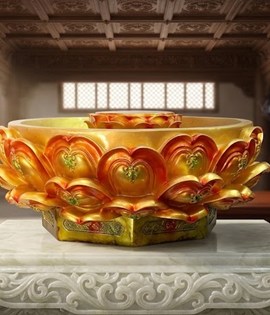 chậu tắm phật sen lùn cổ