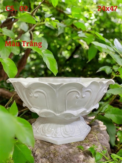 CHẬU TẮM PHẬT TRẮNG CS02