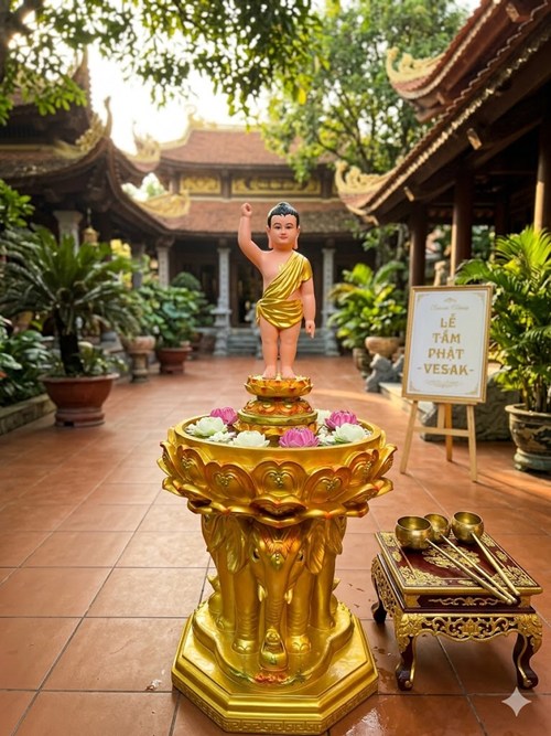 chậu tắm phật voi cổ