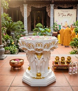 chậu tắm phật voi trắng