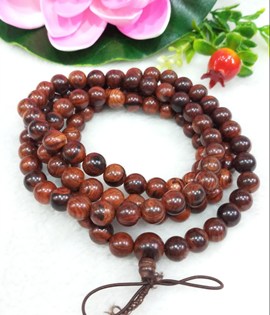 CHUỖI 108 HẠT GỖ SƯA ĐỎ 10LI
