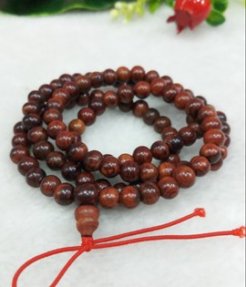 CHUỖI 108 HẠT GỖ SƯA ĐỎ 6LI