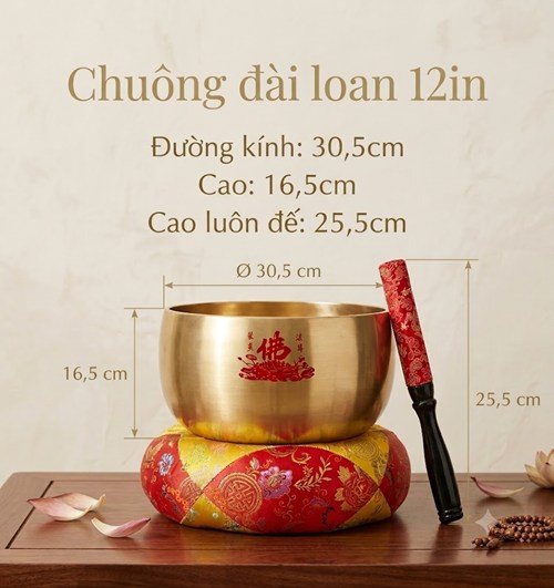 CHUÔNG ĐÀI LOAN VÀNG 12IN