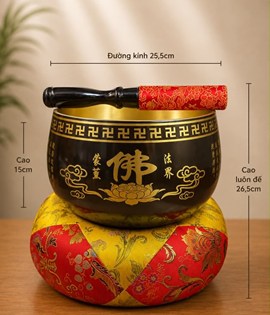 Chuông nhật tâm kinh 10in
