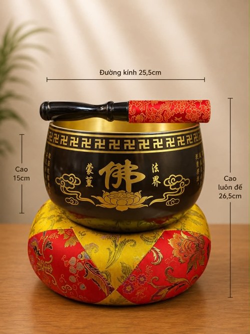 Chuông nhật tâm kinh 10in