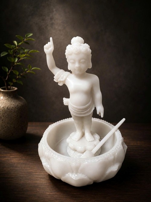 ĐẢN SANH GIẢ ĐÁ PK 15CM MÀU TRẮNG