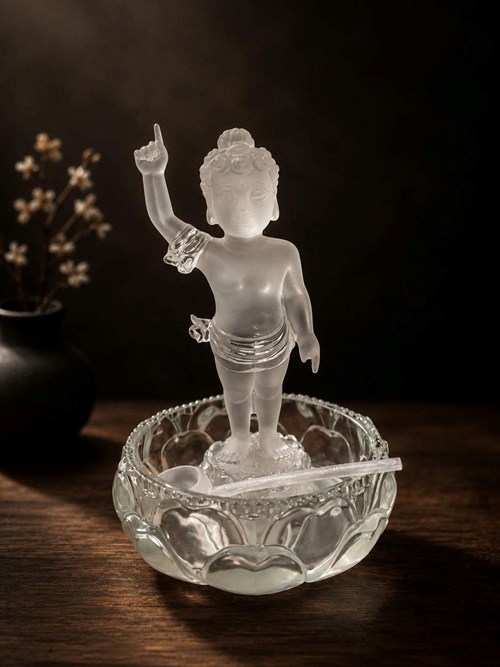 ĐẢN SANH NHÍ GIẢ LƯU LY PK 15CM MÀU TRẮNG