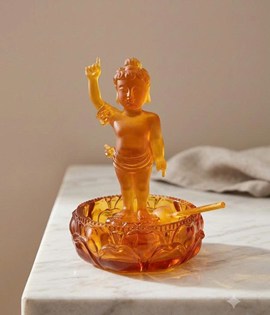 ĐẢN SANH NHÍ GIẢ LƯU LY PK 15CM MÀU VÀNG