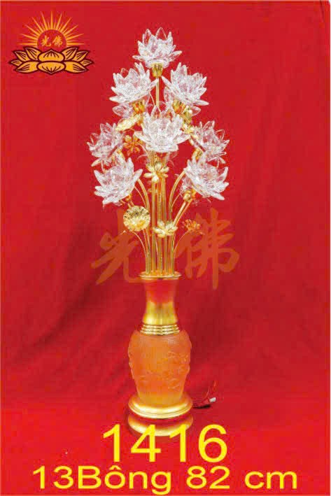 Đèn 13 bông pha lê 1416