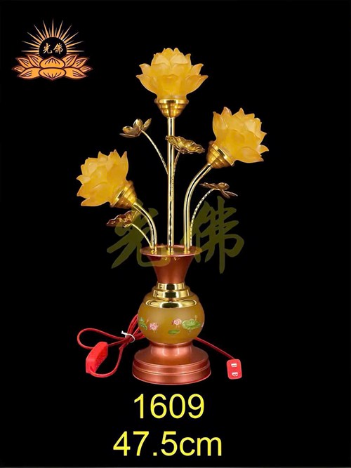 đèn 3 bông sen nở 1609
