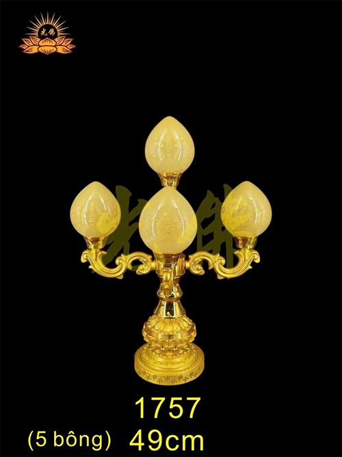 đèn 5 bông đào 1757 - 49cm
