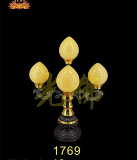 đèn 5 bông đào 1769 - 49cm