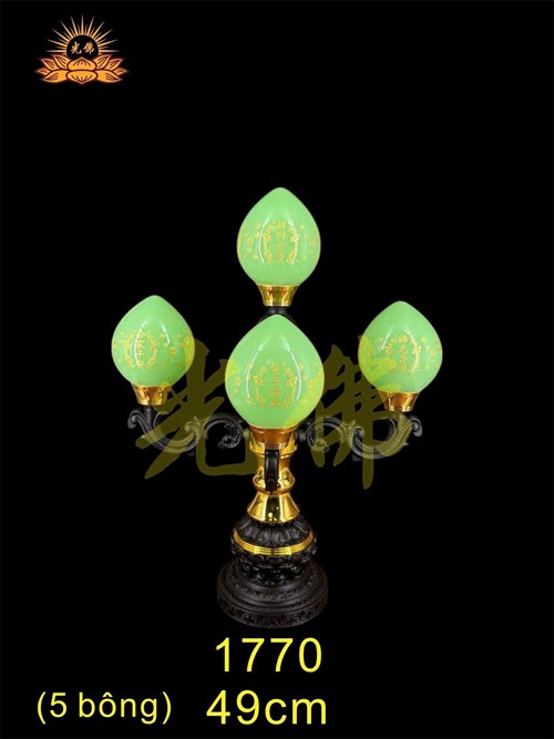 đèn 5 bông đào 1770 - 49cm