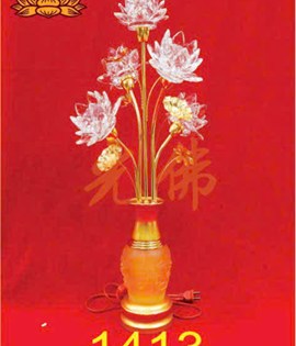 Đèn 5 bông pha lê 1413