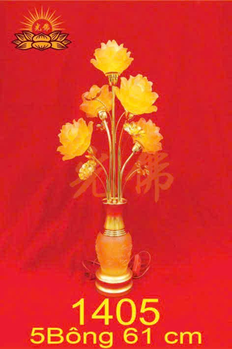 Đèn 5 bông sen nở 1405