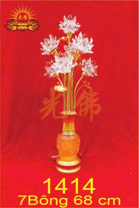 Đèn 7 bông pha lê 1414