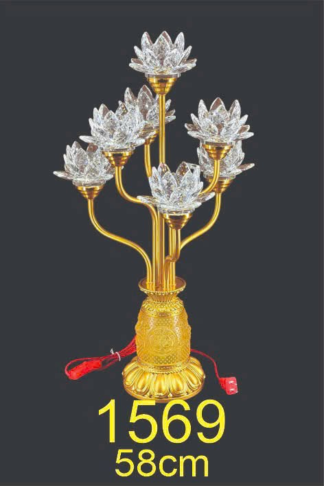 Đèn 7 bông pha lê 1569