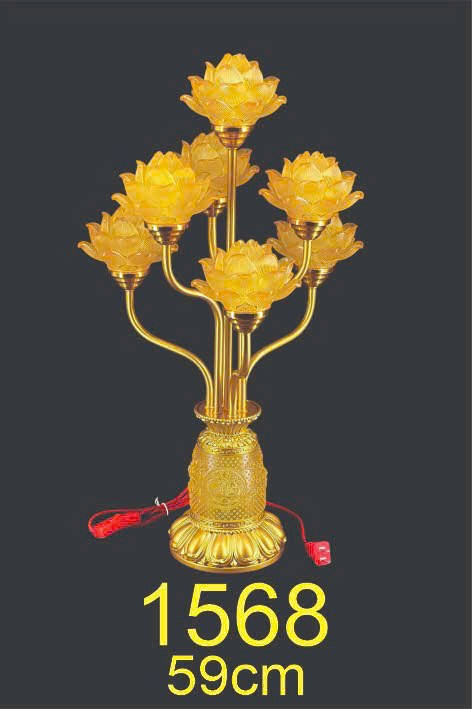 Đèn 7 bông sen nở 1568
