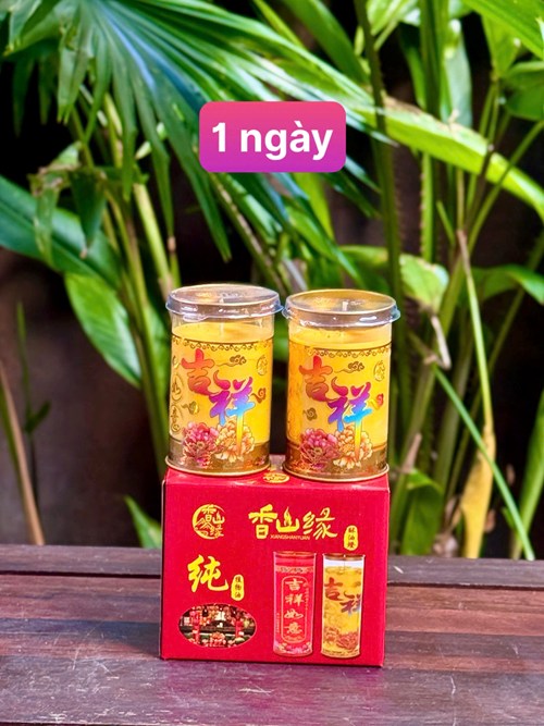 Đèn cầy 1 ngày T60 vàng