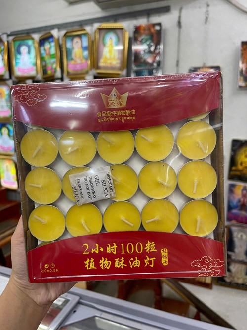Đèn cầy bơ vàng 2H 100 viên