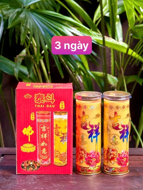 Đèn cầy 3 ngày T30 vàng