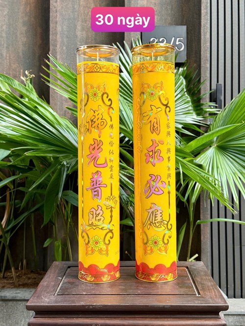 Đèn cầy 30 ngày T2 vàng