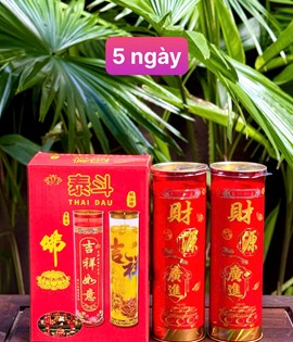 Đèn cầy 5 ngày T24 đỏ